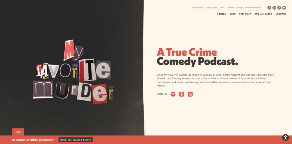 Podcast website