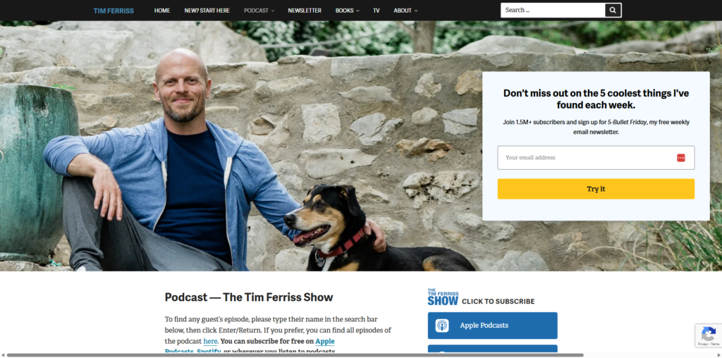 Podcast website