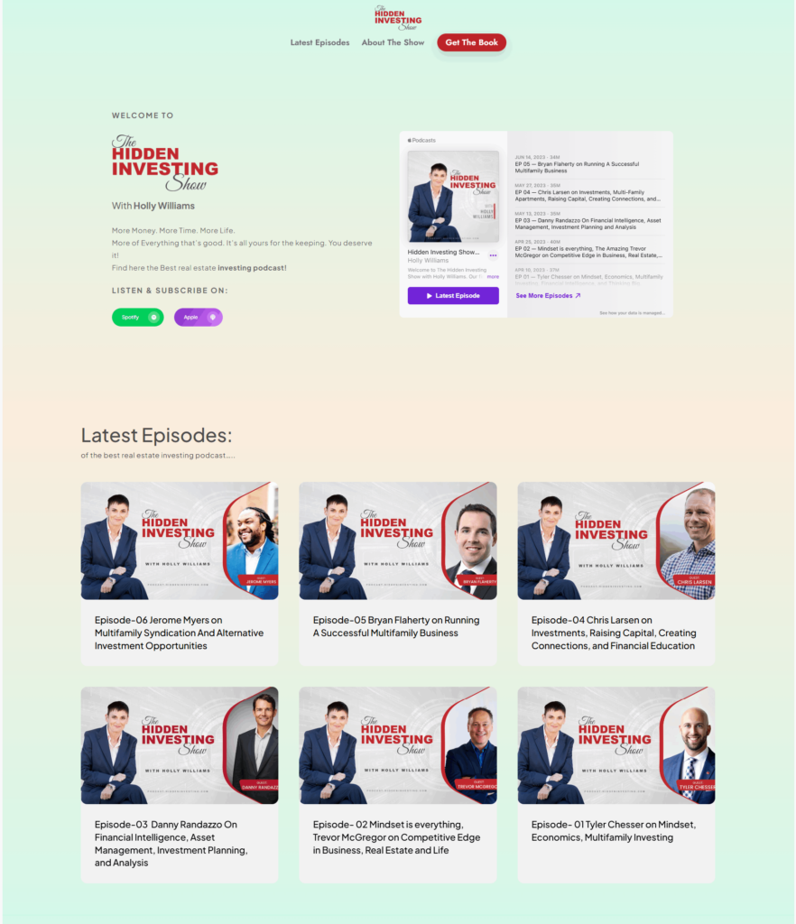 Podcast website