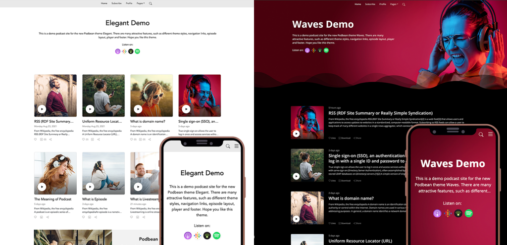 Podcast website
